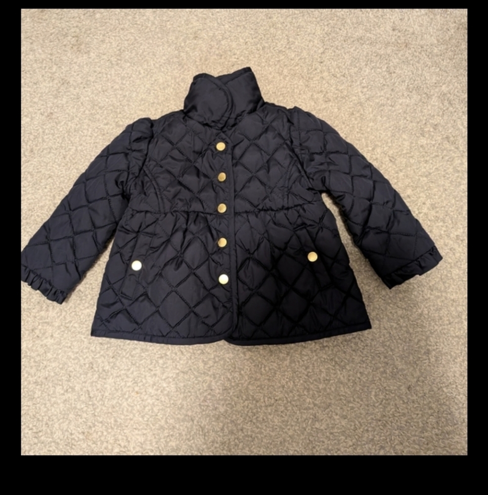 Quilted Navy Kids Jacket - Picture 7 of 7